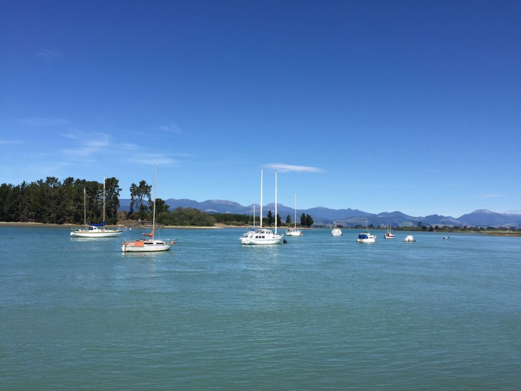 View of Tasman Bay Marina from The Apple Shed