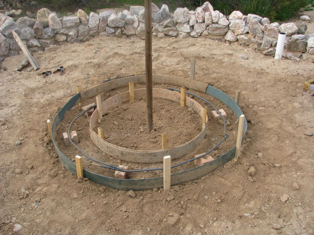 fire pit footing